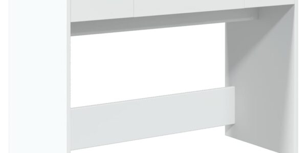 vidaXL Toaletný stolík so zrkadlom biely 100x45x76 cm