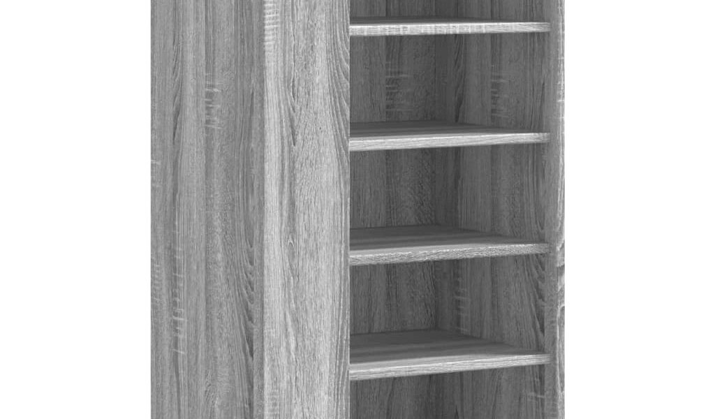 vidaXL Botník sivý dub sonoma 52×37,5×100 cm kompozitné drevo