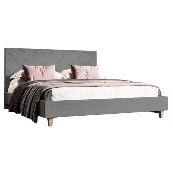 Čalúnená posteľ Sven 140×200, sivá, bez matraca