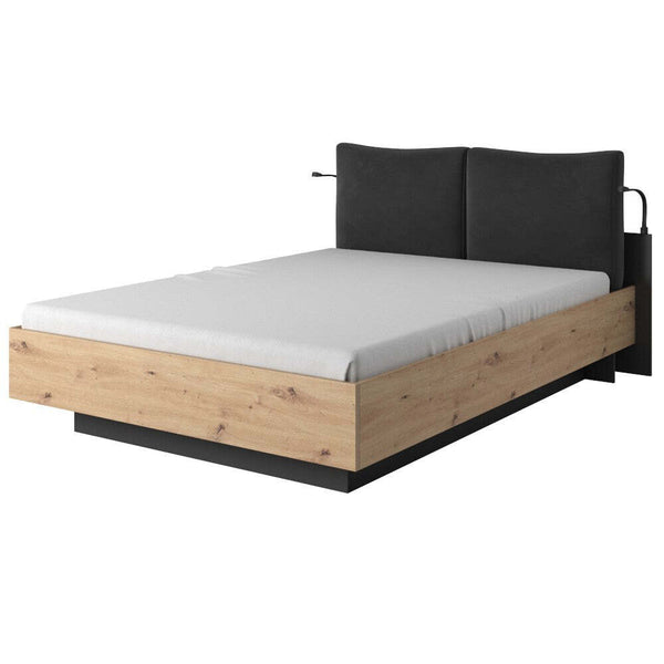Drevená posteľ Dario 160×200 dub artisan, antracit