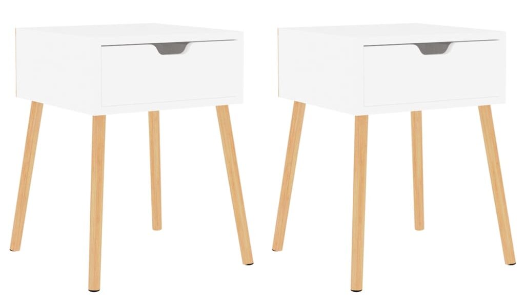 vidaXL Nočné stolíky 2 ks, lesklé biele 40x40x56 cm, kompozitné drevo