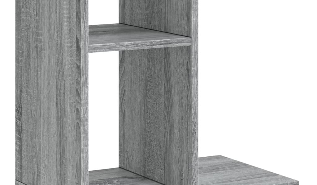 vidaXL Bočný stolík kolieska sivá sonoma 50x30x55 cm kompozitné drevo