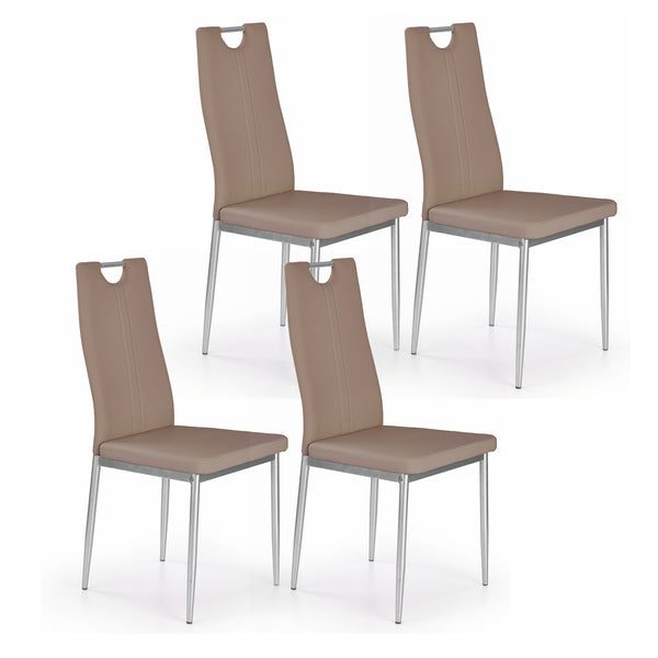 Jedálenská stolička Genji 4ks, hnedá