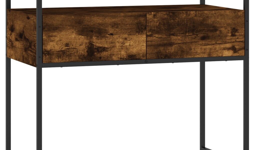vidaXL Konzolový stolík dymový dub 75x40x75 cm kompozitné drevo