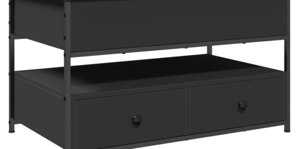 vidaXL Konferenčný stolík, čierny 85x50x50 cm, kompozitné drevo a kov
