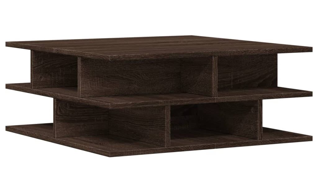 vidaXL Konferenčný stolík hnedý dub 70x70x29 cm kompozitné drevo