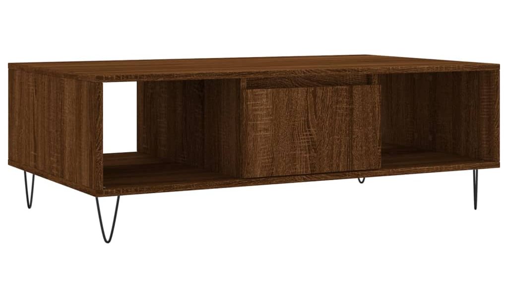 vidaXL Konferenčný stolík hnedý dub 104x60x35 cm kompozitné drevo