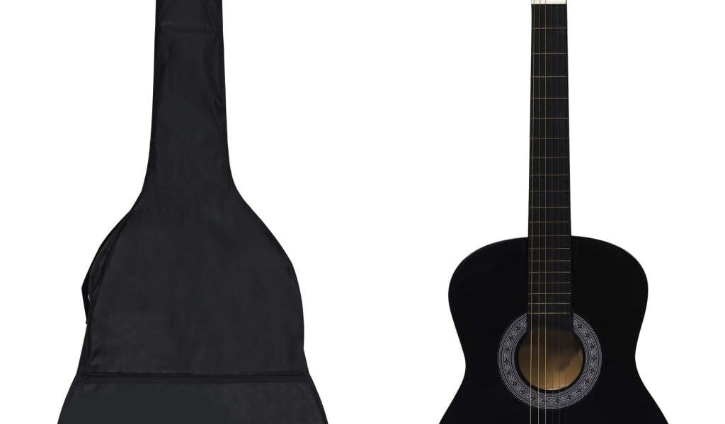 vidaXL Klasická gitara pre začiatočníkov s taškou čierna 3/4 36″