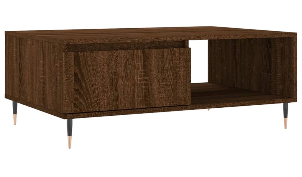 vidaXL Konferenčný stolík hnedý dub 90x60x35 cm kompozitné drevo