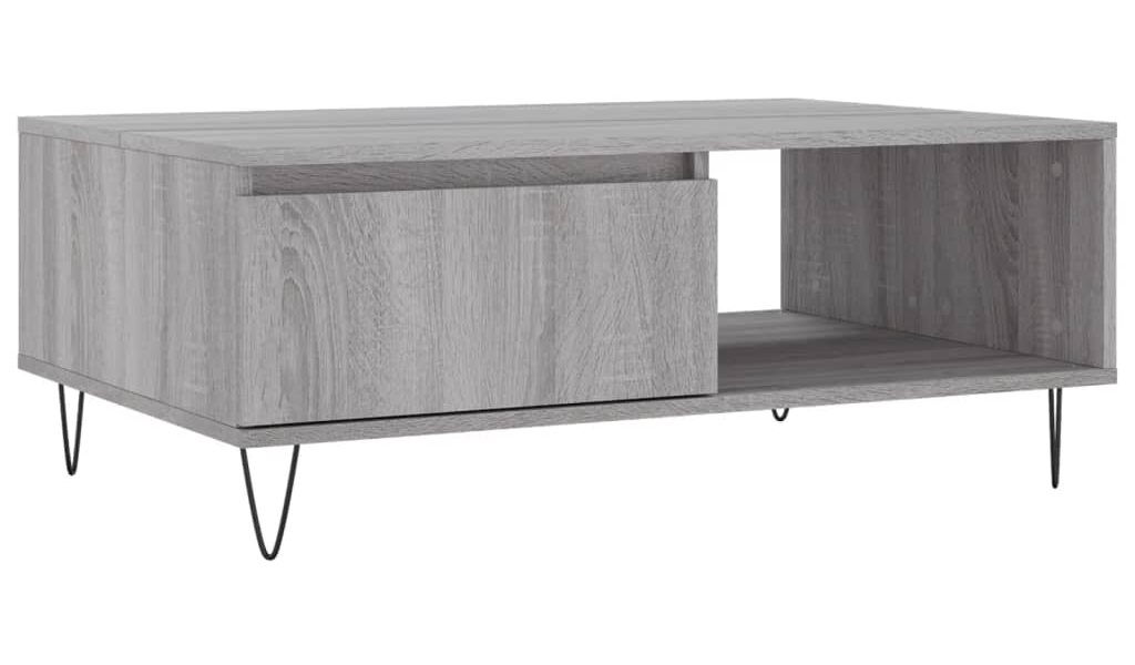 vidaXL Konferenčný stolík sivý sonoma 90x60x35 cm kompozitné drevo