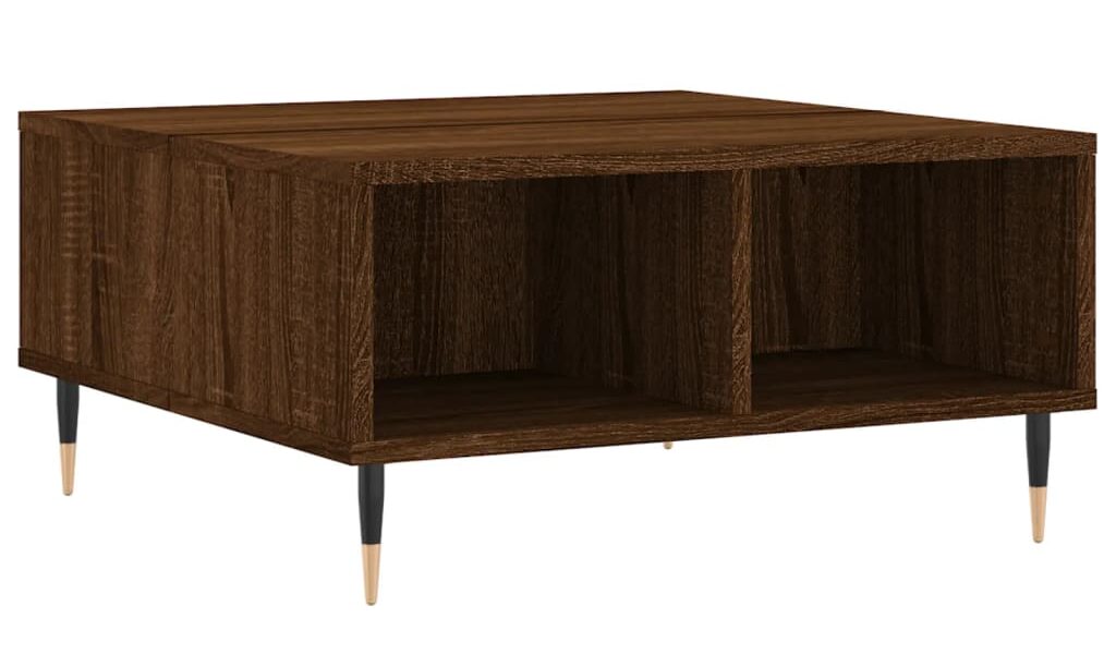 vidaXL Konferenčný stolík hnedý dub 60x60x30 cm kompozitné drevo