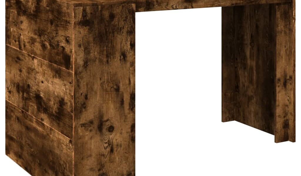vidaXL Kancelársky stôl dymový dub 123,5×73,5×75 cm kompozitné drevo