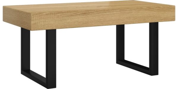 vidaXL Konferenčný stolík svetlohnedý a čierny 90x45x40cm MDF a železo